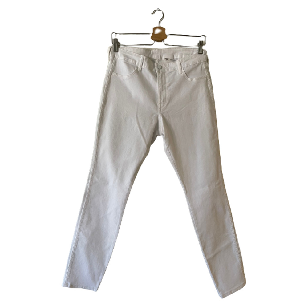 H&M Size 31/32 Women's Skinny Regular Waist Ankle Jeans White Stretch Denim NWT